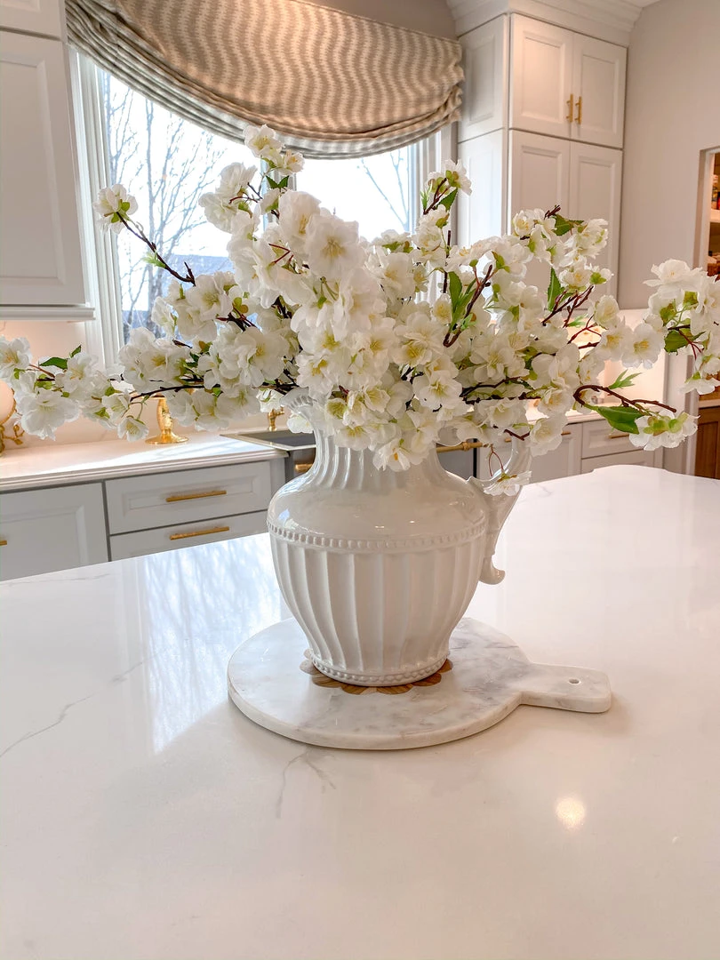 Inspire Me! Home Decor Oversized White Ceramic Pitcher