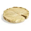 Inspire Me! Home Decor Golden Lily Leaf Coasters, Set Of 4