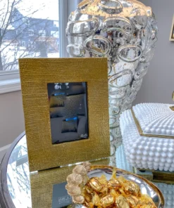 Inspire Me! Home Decor Textured Gold Metal Photo Frame