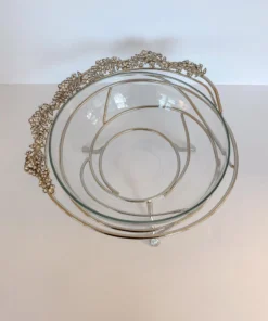 Inspire Me! Home Decor Jeweled Edge Bowl With Glass Insert (2 Colors)