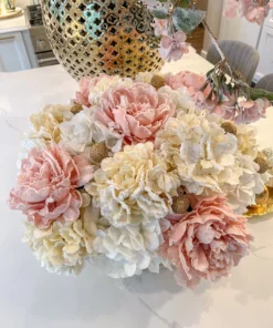 Inspire Me! Home Decor 27" White Snow Sprinkle Hydrangea Stem