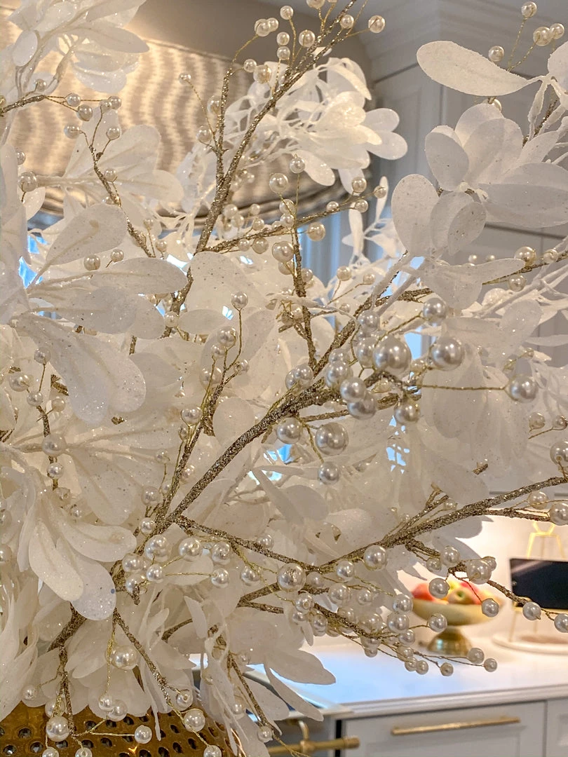 Inspire Me! Home Decor Gold Glitter Pearl Stem