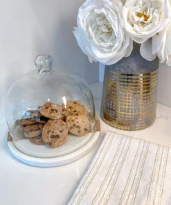 Inspire Me! Home Decor Glass Dome With Wood And Marble Base