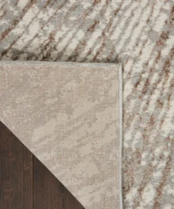 Nourison Metallic Abstract Area Rug Style 1 - Grey/Mocha (4 Sizes)