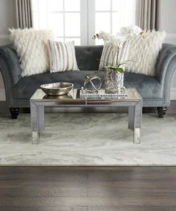 Nourison Elegance Area Rug- Grey/Charcoal/beige (5 Sizes) PILLOWS, RUGS, & THROWS